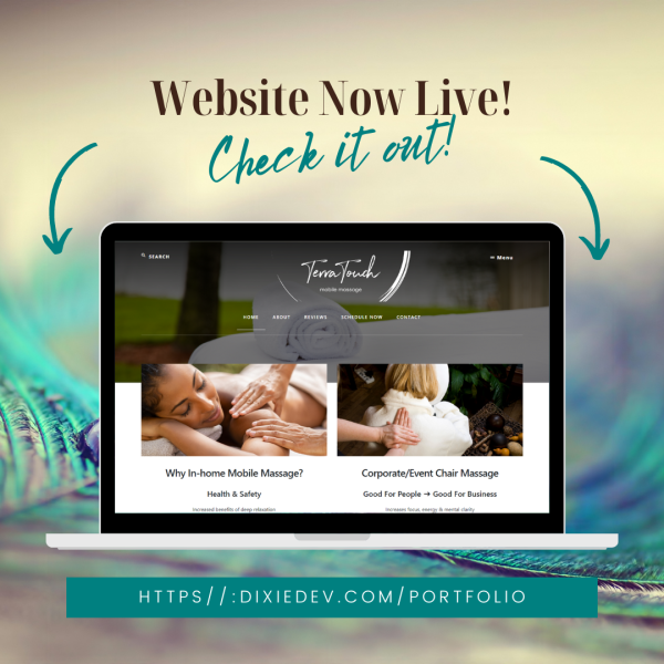 terratouch mobile massage wordpress website design by dixiedev